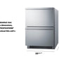 Summit Refrigeration + Cooling Summit 24" Wide 2-Drawer All-Freezer, ADA Compliant / ADFD2D24