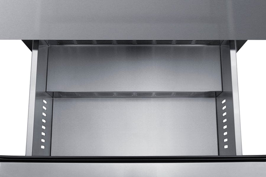 Summit Refrigeration + Cooling Summit 24&quot; Wide 2-Drawer All-Refrigerator / 3.1 cu.ft. Capacity, ADA Compliant Design, Adjustable Height, Built-In Capable, Stainless Steel Drawers, Panel-Ready Drawer Fronts, Professional Handles, Frost-Free / ASDR2414
