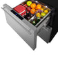 Summit Refrigeration + Cooling Summit 24" Wide 2-Drawer All-Refrigerator / 3.7 cu.ft. Capacity, ADA Compliant, Built-In Capable, Stainless Steel Drawers, Panel-Ready Drawer Fronts, Professional Handles, Frost-Free, Digital Thermostat / ADRD241