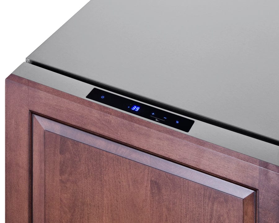 Summit Refrigeration + Cooling Summit 24&quot; Wide 2-Drawer All-Refrigerator / 3.7 cu.ft. Capacity, ADA Compliant, Panel-Ready Drawer Fronts, Stainless Steel Drawers, Professional Handles, Frost-Free, Digital Thermostat / ADRD241CSS