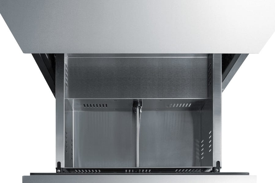 Summit Refrigeration + Cooling Summit 24&quot; Wide 2-Drawer All-Refrigerator / 4.8 cu.ft. Capacity, ADA Compliant, Panel-Ready Drawer Fronts, Stainless Steel Construction, Professional Handles, Adjustable Height / ADRD24PNR