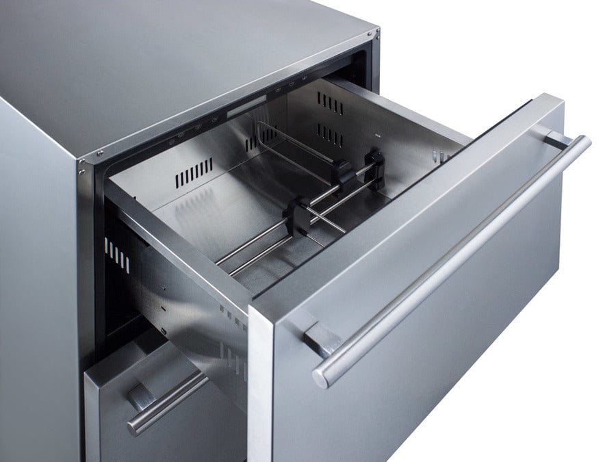 Summit Refrigeration + Cooling Summit 24&quot; Wide 2-Drawer All-Refrigerator / 4.8 cu.ft. Capacity, ADA Compliant, Panel-Ready Drawer Fronts, Stainless Steel Construction, Professional Handles, Adjustable Height / ADRD24PNR