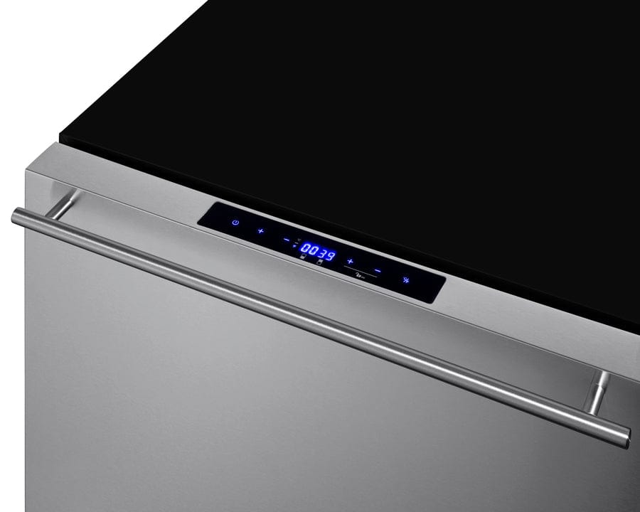 Summit Refrigeration + Cooling Summit 24" Wide 2-Drawer Refrigerator-Freezer / 3.32 cu.ft. Capacity, ADA Compliant, Stainless Steel Drawers, Panel-Ready Drawer Fronts, Professional Handles, Frost-Free Operation / ADRF244