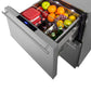 Summit Refrigeration + Cooling Summit 24" Wide 2-Drawer Refrigerator-Freezer / 3.32 cu.ft. Capacity, ADA Compliant, Stainless Steel Drawers, Panel-Ready Drawer Fronts, Professional Handles, Frost-Free Operation, Digital Thermostat / ADRF244CSS