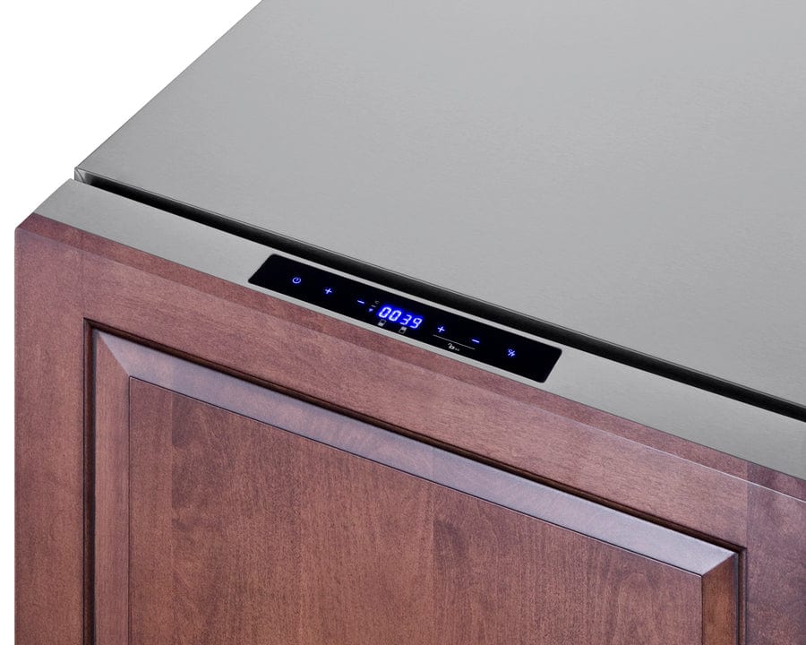 Summit Refrigeration + Cooling Summit 24&quot; Wide 2-Drawer Refrigerator-Freezer / 3.32 cu.ft. Capacity, ADA Compliant, Stainless Steel Drawers, Panel-Ready Drawer Fronts, Professional Handles, Frost-Free Operation, Digital Thermostat / ADRF244CSS
