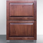 Summit Refrigeration + Cooling Summit 24" Wide 2-Drawer Refrigerator-Freezer / 3.32 cu.ft. Capacity, ADA Compliant, Stainless Steel Drawers, Panel-Ready Drawer Fronts, Professional Handles, Frost-Free Operation, Digital Thermostat / ADRF244CSS