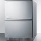 Summit Refrigeration + Cooling Summit 24" Wide 2-Drawer Refrigerator-Freezer / 3.32 cu.ft. Capacity, ADA Compliant, Stainless Steel Drawers, Panel-Ready Drawer Fronts, Professional Handles, Frost-Free Operation, Digital Thermostat / ADRF244CSS