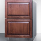 Summit Refrigeration + Cooling Summit 24" Wide 2-Drawer Refrigerator-Freezer / 3.32 cu.ft. Capacity, ADA Compliant, Stainless Steel Drawers, Panel-Ready Drawer Fronts, Professional Handles, Frost-Free Operation, Digital Thermostat / ADRF244CSS