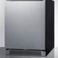 Summit Refrigeration + Cooling Summit 24" Wide Built-In Outdoor All-Refrigerator / 4.6 cu.ft. Capacity, Stainless Steel Door, Frost-Free Operation, White Interior, Factory Installed Lock, Adjustable Glass Shelves / SPR623OS
