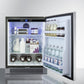 Summit Refrigeration + Cooling Summit 24" Wide Built-In Outdoor All-Refrigerator / 4.6 cu.ft. Capacity, Stainless Steel Door, Frost-Free Operation, White Interior, Factory Installed Lock, Adjustable Glass Shelves / SPR623OSCSS