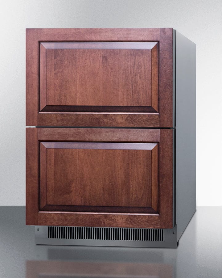 Summit Refrigeration + Cooling Summit 24" Wide Panel Ready 2-Drawer Frost-Free Freezer, ADA Compliant / ADFD2D24PNR