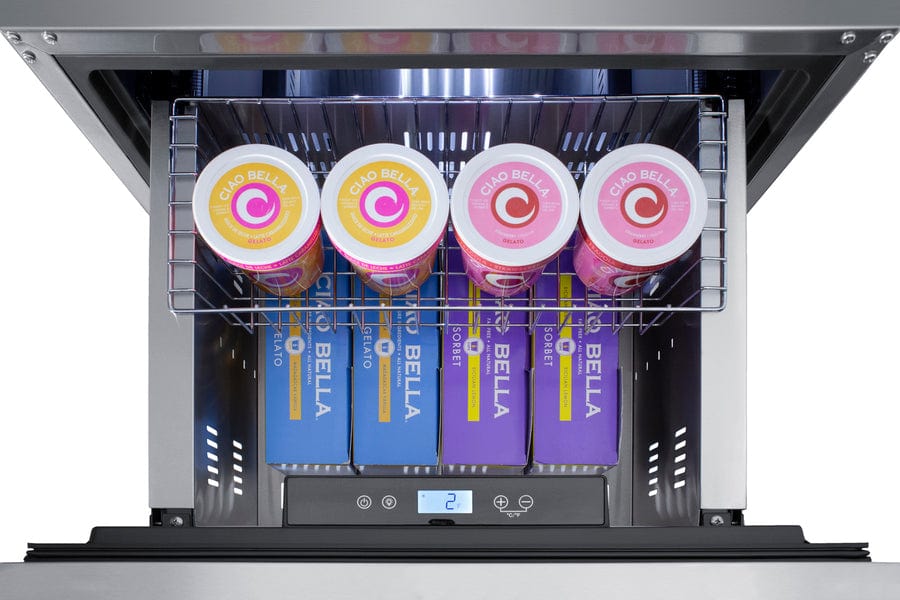 Summit Refrigeration + Cooling Summit 24" Wide Panel Ready 2-Drawer Frost-Free Freezer, ADA Compliant / ADFD2D24PNR