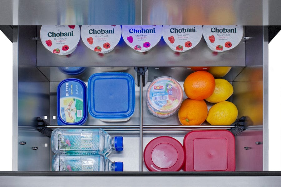 Summit Refrigeration + Cooling Summit 27" Wide 2-Drawer All-Refrigerator / 4.83 cu.ft. Capacity, Stainless Steel Drawers,  Panel-Ready Drawer Fronts, Wide Temperature Range, Professional Handles / SPR275OS2D