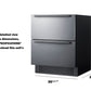 Summit Refrigeration + Cooling Summit 27" Wide 2-Drawer All-Refrigerator / 4.83 cu.ft. Capacity, Stainless Steel Drawers,  Panel-Ready Drawer Fronts, Wide Temperature Range, Professional Handles / SPR275OS2D