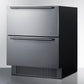 Summit Refrigeration + Cooling Summit 27" Wide 2-Drawer All-Refrigerator / 4.83 cu.ft. Capacity, Stainless Steel Drawers,  Panel-Ready Drawer Fronts, Wide Temperature Range, Professional Handles / SPR275OS2D