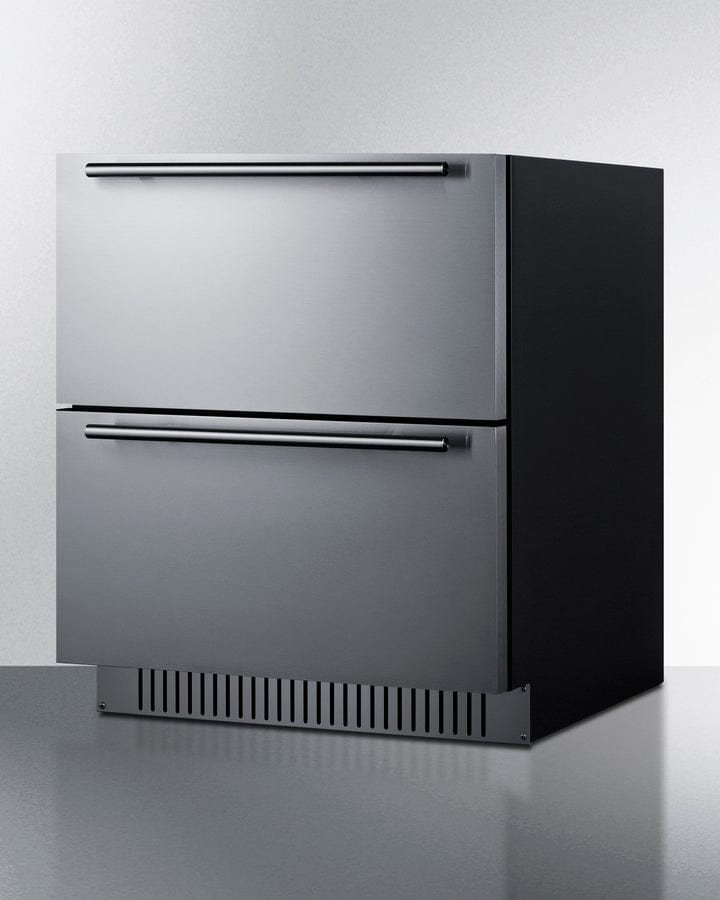 Summit Refrigeration + Cooling Summit 27" Wide 2-Drawer All-Refrigerator, ADA Compliant / 4.83 cu.ft. Capacity, Panel-ready Drawer Front, Stainless Steel Drawers, Wide temperature range / SPR275OS2DADA