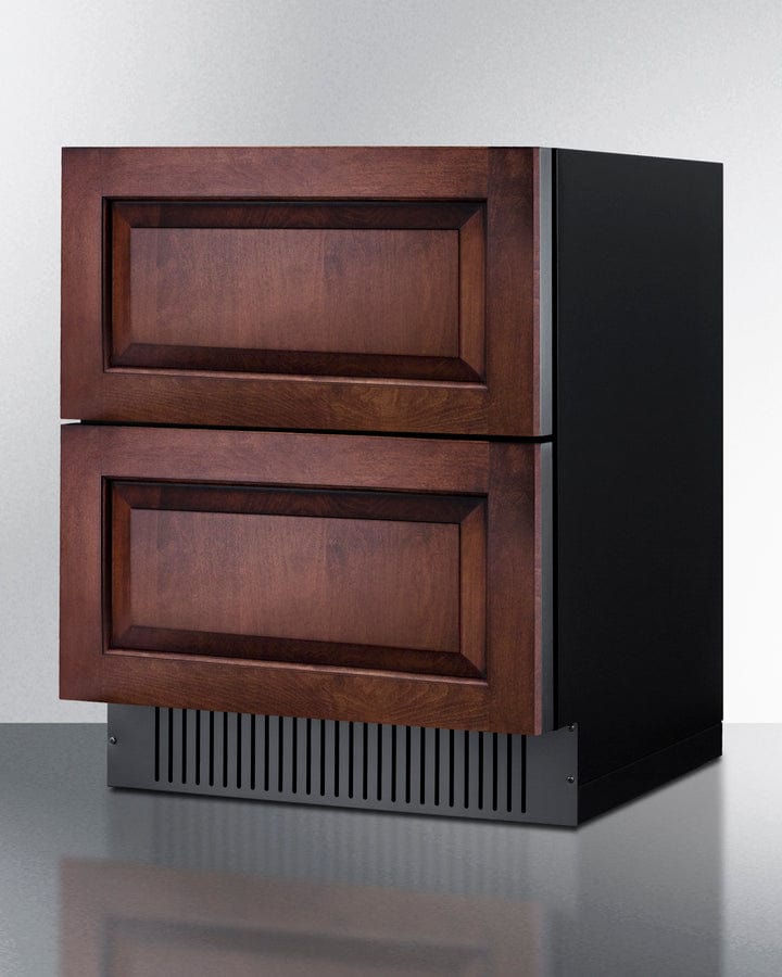 Summit Refrigeration + Cooling Summit 27" Wide 2-Drawer All-Refrigerator (Panels Not Included / 4.83 cu.ft. Capacity, Stainless Steel Drawers,  Panel-Ready Drawer Fronts, Wide Temperature Range, Professional Handles / SPR275OS2DPNR
