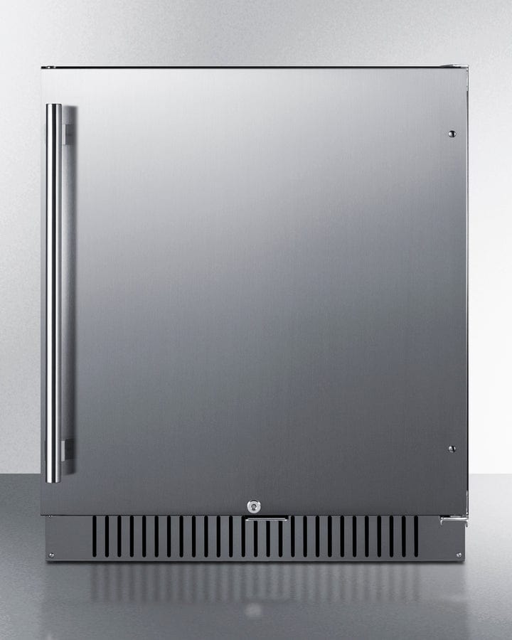 Summit Refrigeration + Cooling Summit 27&quot; Wide Built-In All-Refrigerator / 4.98 cu.ft. Capacity, ADA Compliant, Built-In Capable, Digital Control Panel, Factory Installed Lock, Stainless Steel Door / FF27BSSADA