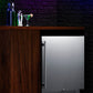Summit Refrigeration + Cooling Summit 27" Wide Built-In All-Refrigerator / 4.98 cu.ft. Capacity, ADA Compliant, Built-In Capable, Digital Control Panel, Factory Installed Lock, Stainless Steel Door / FF27BSSADA