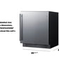 Summit Refrigeration + Cooling Summit 27" Wide Built-In All-Refrigerator / 4.98 cu.ft. Capacity, ADA Compliant, Built-In Capable, Digital Control Panel, Factory Installed Lock, Stainless Steel Door / FF27BSSADA