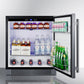 Summit Refrigeration + Cooling Summit 27" Wide Built-In All-Refrigerator / 4.98 cu.ft. Capacity, ADA Compliant, Built-In Capable, Digital Control Panel, Factory Installed Lock, Stainless Steel Door / FF27BSSADA