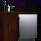 Summit Refrigeration + Cooling Summit 27" Wide Built-In All-Refrigerator / 4.98 cu.ft. Capacity, Built-In Capable, Digital Control Panel, Factory Installed Lock, Stainless Steel Door, White Interior, Adjustable Shelving / FF27BSS