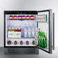 Summit Refrigeration + Cooling Summit 27" Wide Built-In All-Refrigerator / 4.98 cu.ft. Capacity, Built-In Capable, Digital Control Panel, Factory Installed Lock, Stainless Steel Door, White Interior, Adjustable Shelving / FF27BSS
