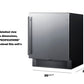 Summit Refrigeration + Cooling Summit 27" Wide Built-In All-Refrigerator / 4.98 cu.ft. Capacity, Built-In Capable, Digital Control Panel, Factory Installed Lock, Stainless Steel Door, White Interior, Adjustable Shelving / FF27BSS
