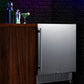 Summit Refrigeration + Cooling Summit 27” Wide Mobile All-Refrigerator / 4.98 cu.ft. Capacity, Built-In Capable, Digital Control Panel, Factory Installed Lock, Stainless Steel Door, White Interior, Adjustable Shelving / FF27BSSCAS