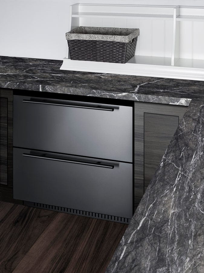 Summit Refrigeration + Cooling Summit 30" Wide 2-Drawer All-Refrigerator, ADA Compliant / 5.42 cu.ft. Capacity, Panel-ready Drawer Front, Stainless Steel Drawers, Professional Handles / SPR3032DADA