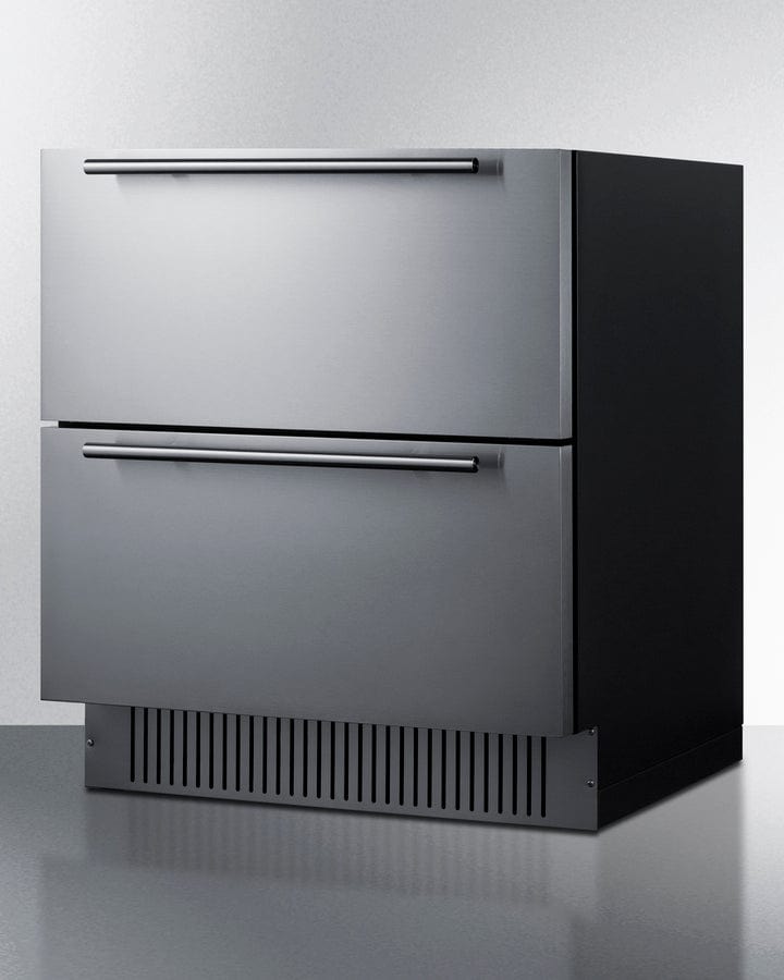 Summit Refrigeration + Cooling Summit 30" Wide Built-In Undercounter ADA Height 2-Drawer Outdoor All-Refrigerator / SPR3032D