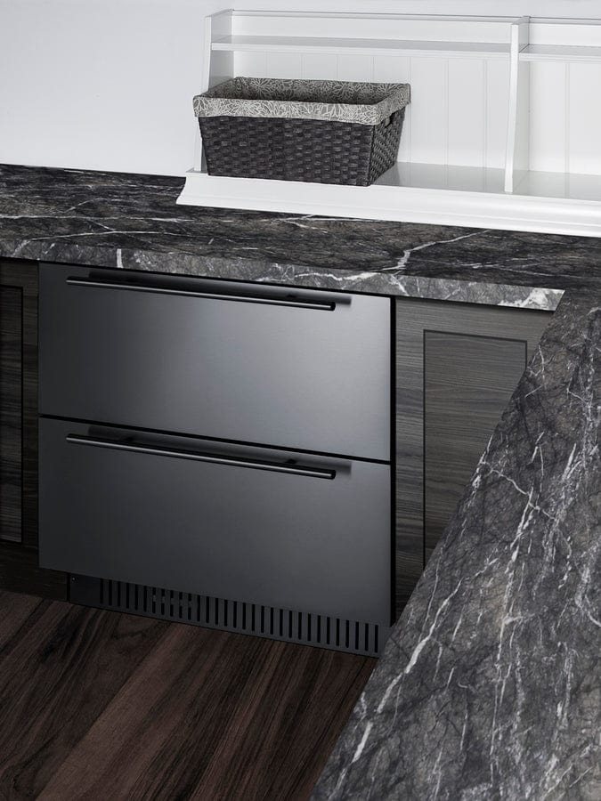 Summit Refrigeration + Cooling Summit 30" Wide Built-In Undercounter ADA Height 2-Drawer Outdoor All-Refrigerator / SPR3032D