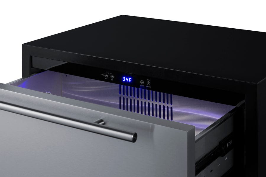 Summit Refrigeration + Cooling Summit 30" Wide Built-In Undercounter ADA Height 2-Drawer Outdoor All-Refrigerator / SPR3032D