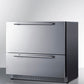 Summit Refrigeration + Cooling Summit 36" Wide Outdoor 2-Drawer All-Refrigerator / 7.15 cu.ft. Capacity, Panel-Ready Drawer Fronts, Stainless Steel Drawers, Digital Thermostat, Frost-Free Operation, Drawer Dividers / SPR36DROS