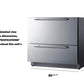 Summit Refrigeration + Cooling Summit 36" Wide Outdoor 2-Drawer All-Refrigerator / 7.15 cu.ft. Capacity, Panel-Ready Drawer Fronts, Stainless Steel Drawers, Digital Thermostat, Frost-Free Operation, Drawer Dividers / SPR36DROS