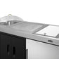 Summit Refrigeration + Cooling Summit 58" Wide Portable Outdoor Kitchenette / Factory-Installed Lock, Sink and Faucet, Slide-Out Waste Bins, Removable Cutlery Bin, Removable Cutting Board Surface, Right Hinge / CARTOS54LS