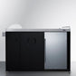 Summit Refrigeration + Cooling Summit 58" Wide Portable Outdoor Kitchenette / Factory-Installed Lock, Sink and Faucet, Slide-Out Waste Bins, Removable Cutlery Bin, Removable Cutting Board Surface, Right Hinge / CARTOS54LS