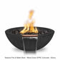 The Outdoor Plus Fire Features Match Lit Ignition / Ebony (-EBN) / Natural Gas The Outdoor Plus 27" Sedona GFRC Wood Grain Concrete Round Fire and Water Bowl / OPT-27RWGFW