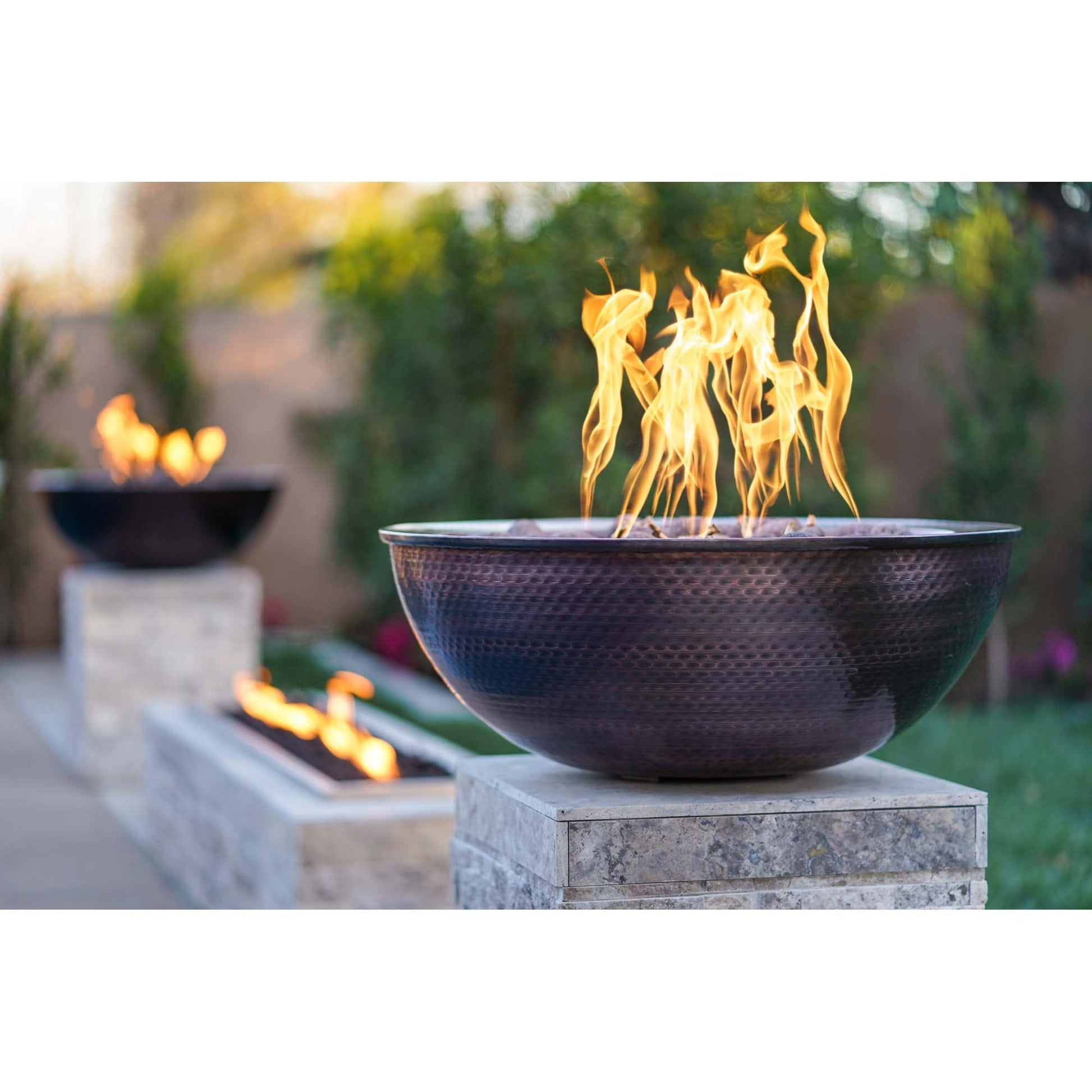 The Outdoor Plus Fire Features The Outdoor Plus 27” Sedona Hammered Copper Round Fire Bowl / OPT-27RCPRFO