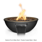 The Outdoor Plus Fire Features The Outdoor Plus 27" Sedona Powder Coated Steel Round Fire & Water Bowl / OPT-27RPCFW