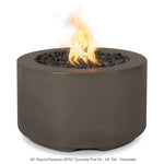 The Outdoor Plus Fire Features The Outdoor Plus 32" Round Florence GFRC Concrete Fire Pit - 18" Tall / OPT-FL3218, OPT-FL3218FSML, OPT-FL3218FSEN, OPT-FL3218E12V, OPT-FL3218EKIT