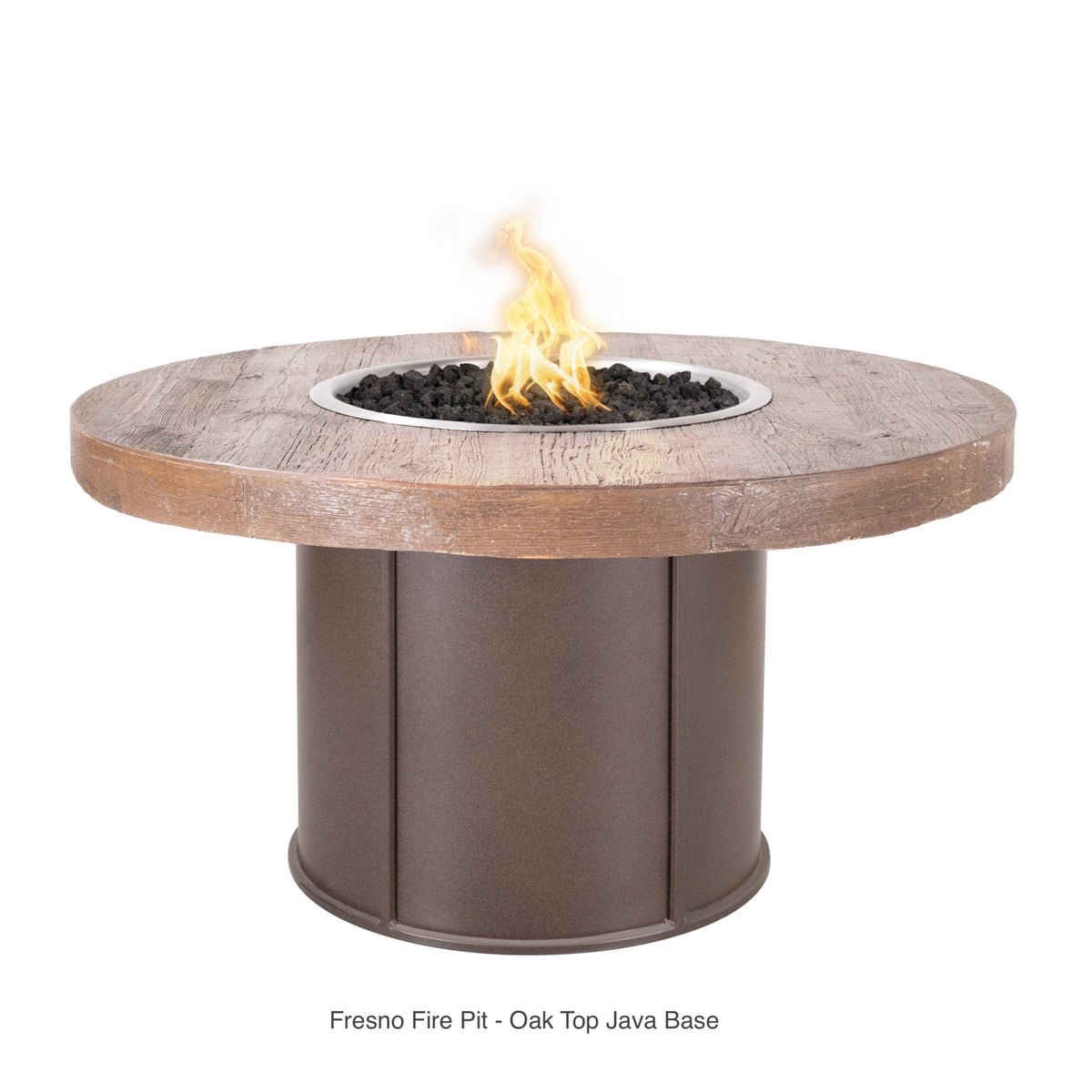 The Outdoor Plus Fire Features The Outdoor Plus 43&quot;, 60&quot; Fresno Wood Grain and Steel Fire Pit / OPT-FRS43, OPT-FRS60