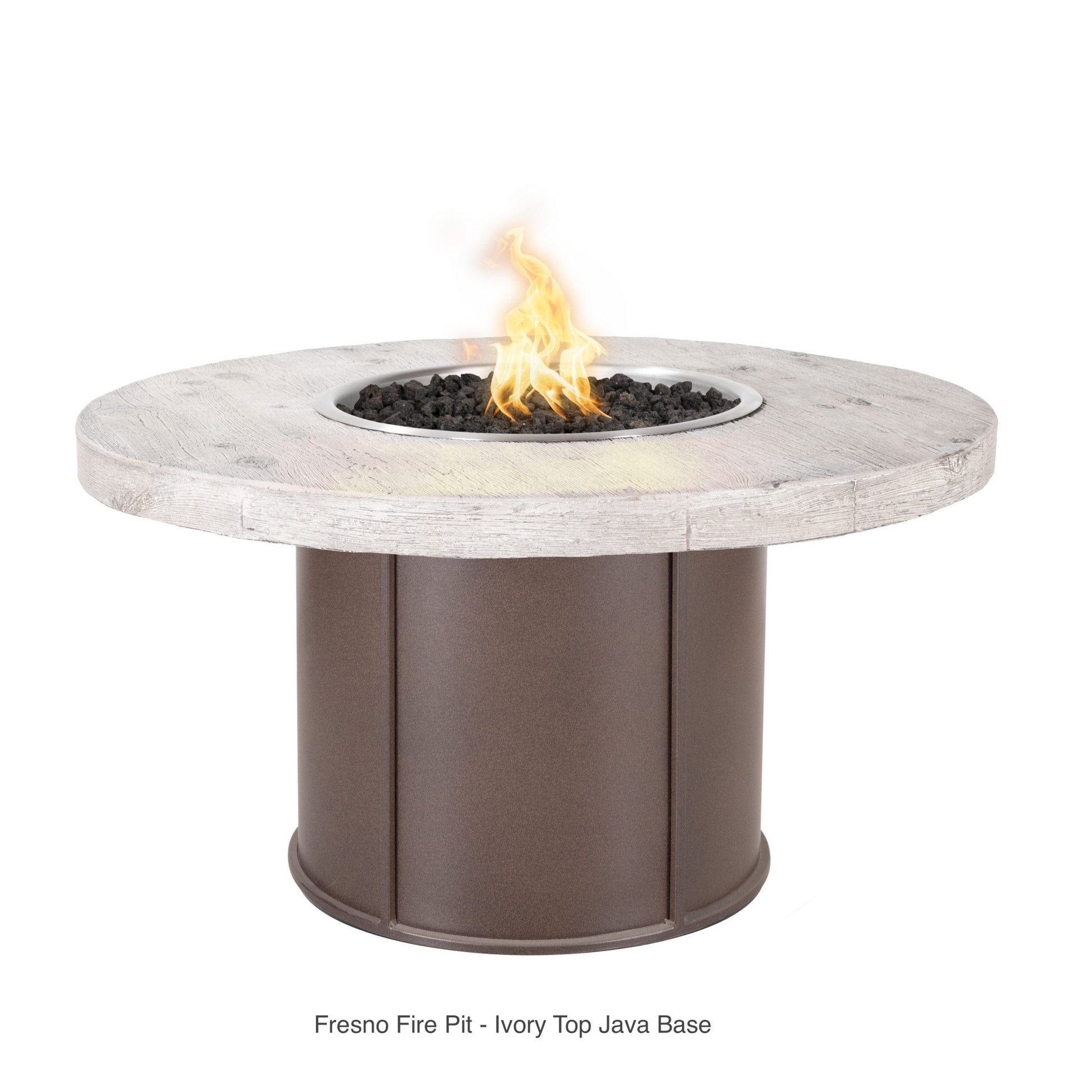The Outdoor Plus Fire Features The Outdoor Plus 43", 60" Fresno Wood Grain and Steel Fire Pit / OPT-FRS43, OPT-FRS60