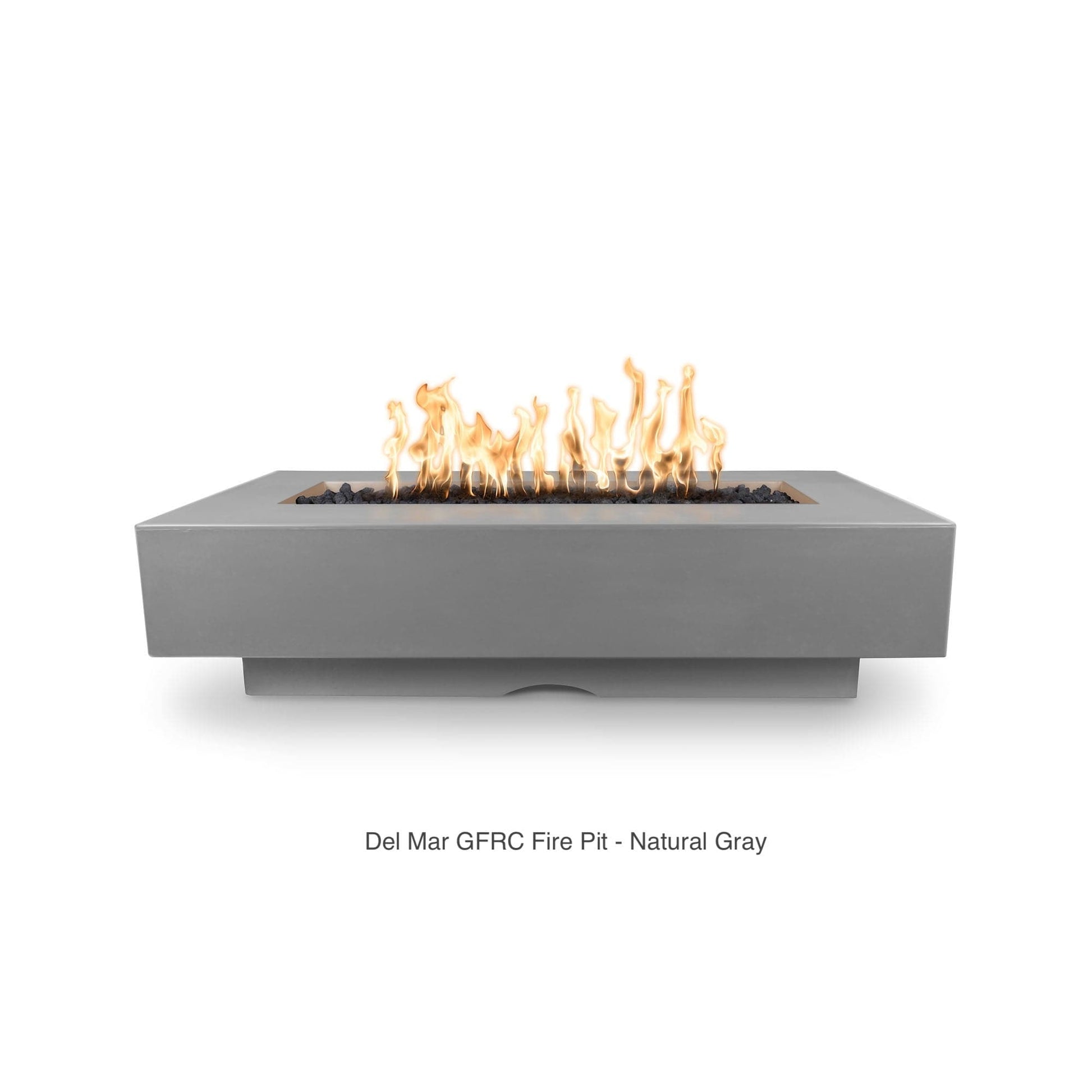 The Outdoor Plus Fire Features The Outdoor Plus 48", 60", 72", 84", 96" Rectangular Del Mar GFRC Concrete Fire Pit / OPT-CORGFRC48, OPT-DEL6028, OPT-DEL7228, OPT-DEL8428, OPT-DEL9628