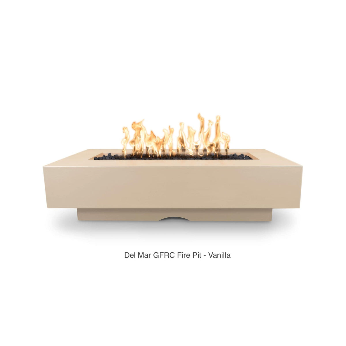 The Outdoor Plus Fire Features The Outdoor Plus 48&quot;, 60&quot;, 72&quot;, 84&quot;, 96&quot; Rectangular Del Mar GFRC Concrete Fire Pit / OPT-CORGFRC48, OPT-DEL6028, OPT-DEL7228, OPT-DEL8428, OPT-DEL9628