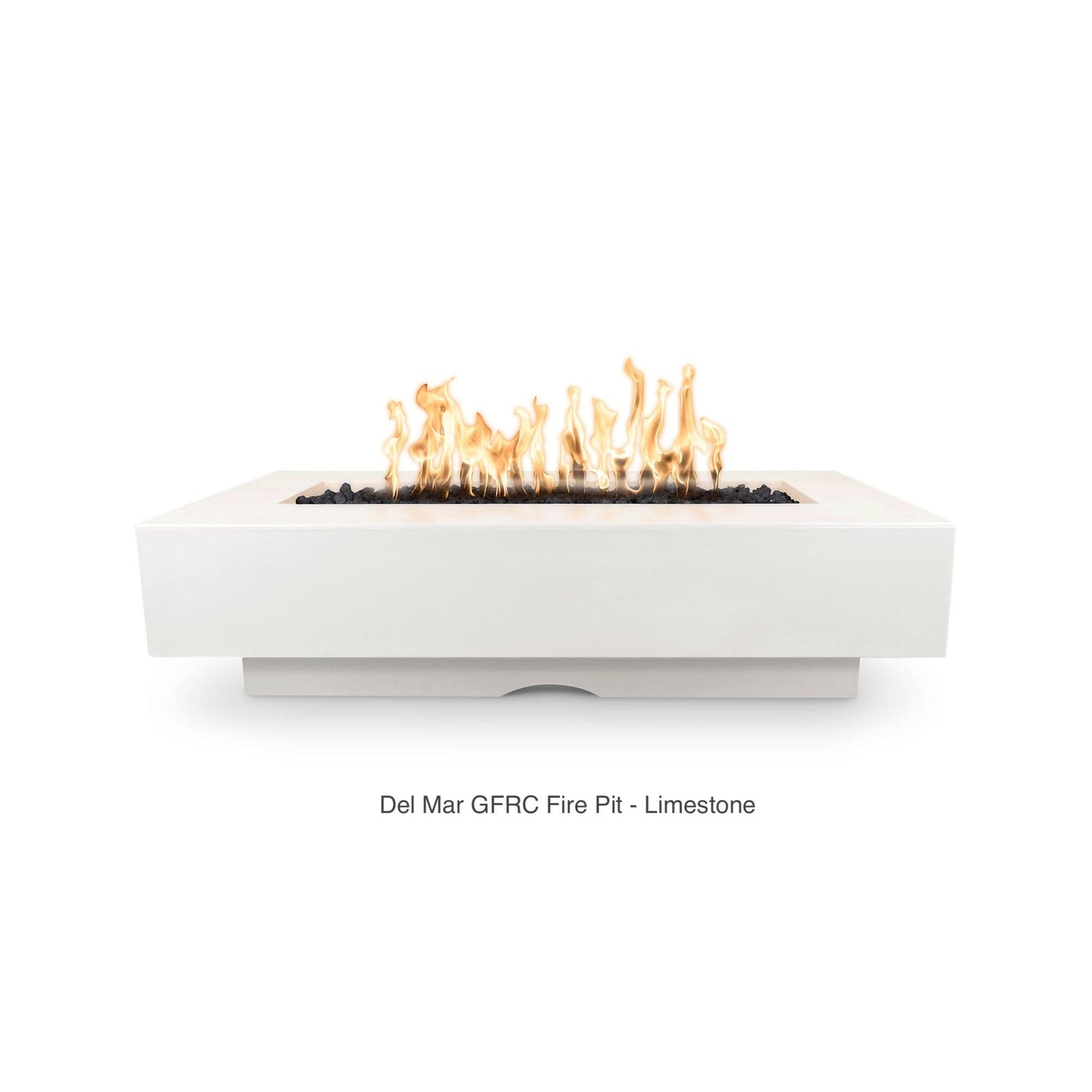 The Outdoor Plus Fire Features The Outdoor Plus 48", 60", 72", 84", 96" Rectangular Del Mar GFRC Concrete Fire Pit / OPT-CORGFRC48, OPT-DEL6028, OPT-DEL7228, OPT-DEL8428, OPT-DEL9628