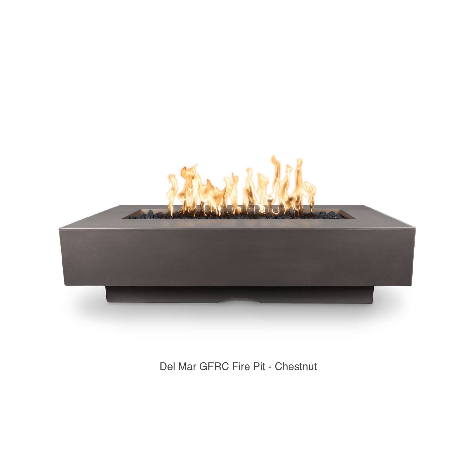 The Outdoor Plus Fire Features The Outdoor Plus 48", 60", 72", 84", 96" Rectangular Del Mar GFRC Concrete Fire Pit / OPT-CORGFRC48, OPT-DEL6028, OPT-DEL7228, OPT-DEL8428, OPT-DEL9628