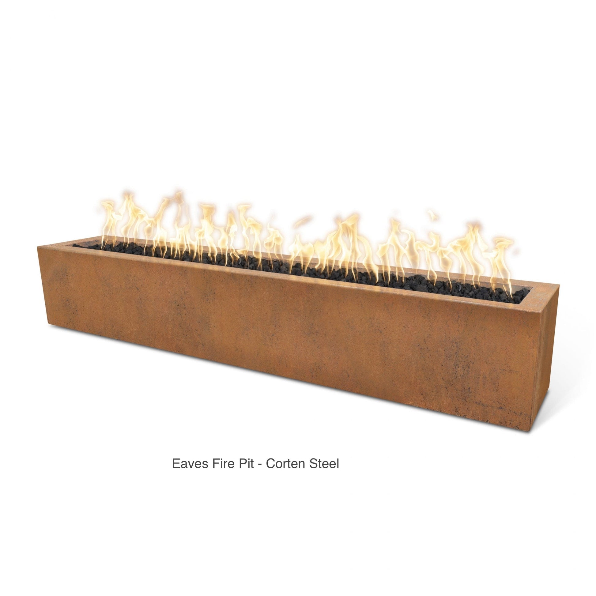 The Outdoor Plus Fire Features The Outdoor Plus 48", 60", 72" Rectangular Eaves Fire Pit - Metal Collection / OPT-LBTCPRxx, OPT-LBTCSxx, OPT-LBTSSxx, OPT-LBTPCxx
