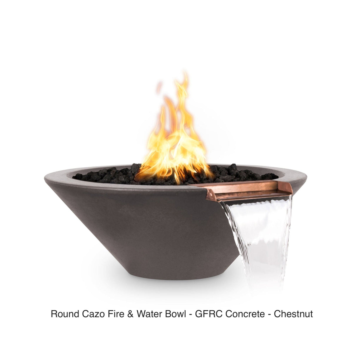 The Outdoor Plus Fire Features The Outdoor Plus Cazo GFRC Concrete Round Fire and Water Bowl / OPT-(xx)RFW