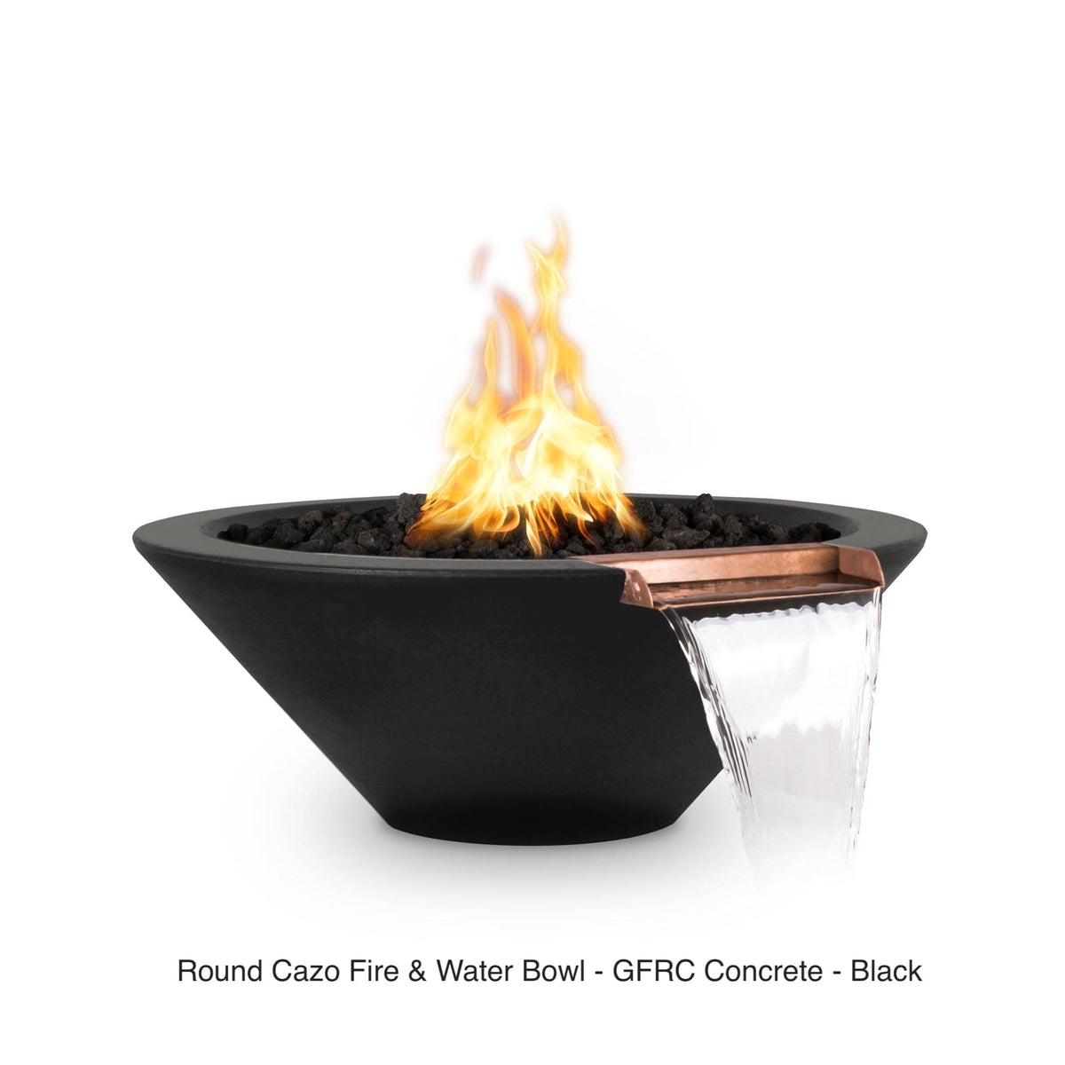 The Outdoor Plus Fire Features The Outdoor Plus Cazo GFRC Concrete Round Fire and Water Bowl / OPT-(xx)RFW